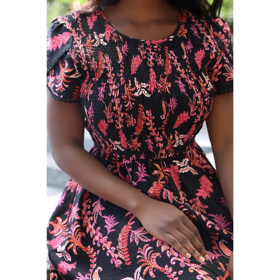 Image 937945_ALTMORE1.jpg, Product 937-945 / Price $99.94, Black Paisley Fit and Flare Short Dress from ANNICK on TSC.ca's Fashion department