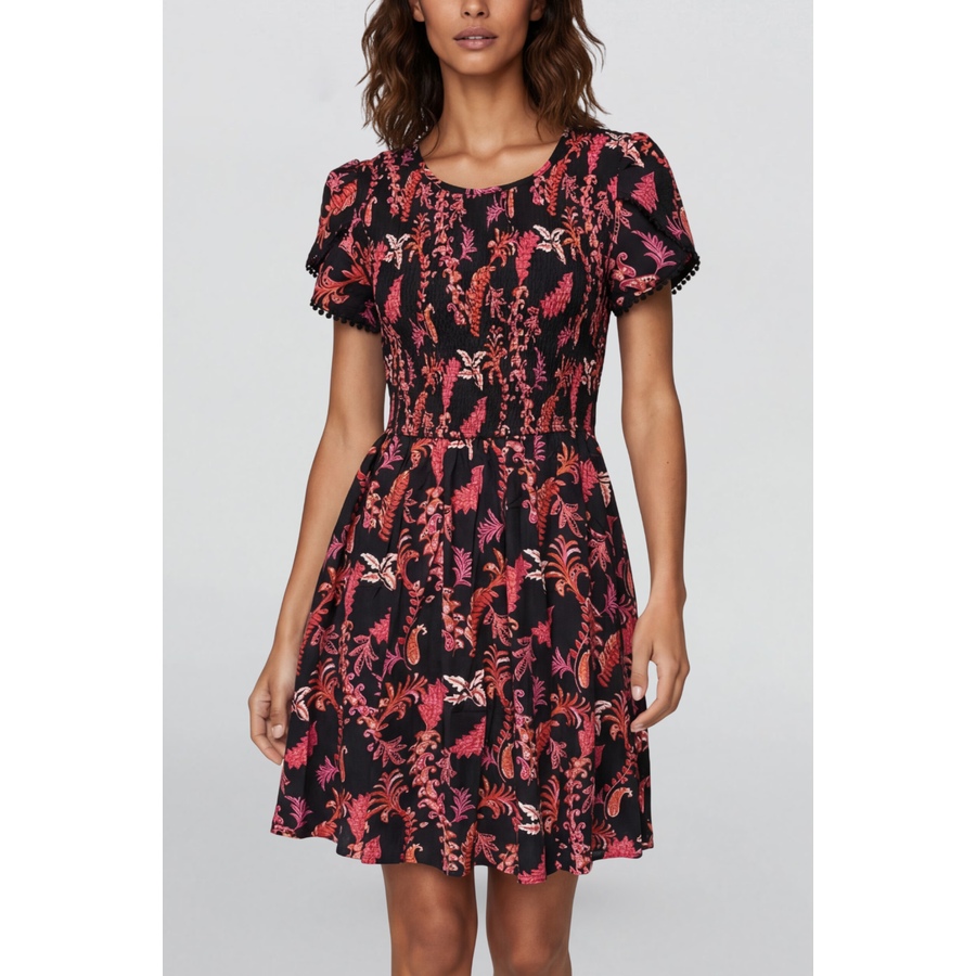 Image 937945_ST01.png, Product 937-945 / Price $99.94, Black Paisley Fit and Flare Short Dress from ANNICK on TSC.ca's Fashion department