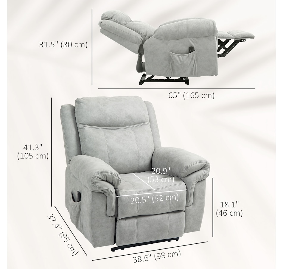 Image 937960_ALTMORE11.jpg, Product 937-960 / Price $479.99 - $599.99, HOMCOM Lift Chair, PU Leather Recliner Chair with Side Pockets from HOMCOM on TSC.ca's Home & Garden department
