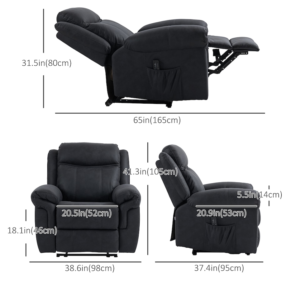 Image 937960_ALTMORE2.jpg, Product 937-960 / Price $479.99 - $599.99, HOMCOM Lift Chair, PU Leather Recliner Chair with Side Pockets from HOMCOM on TSC.ca's Home & Garden department