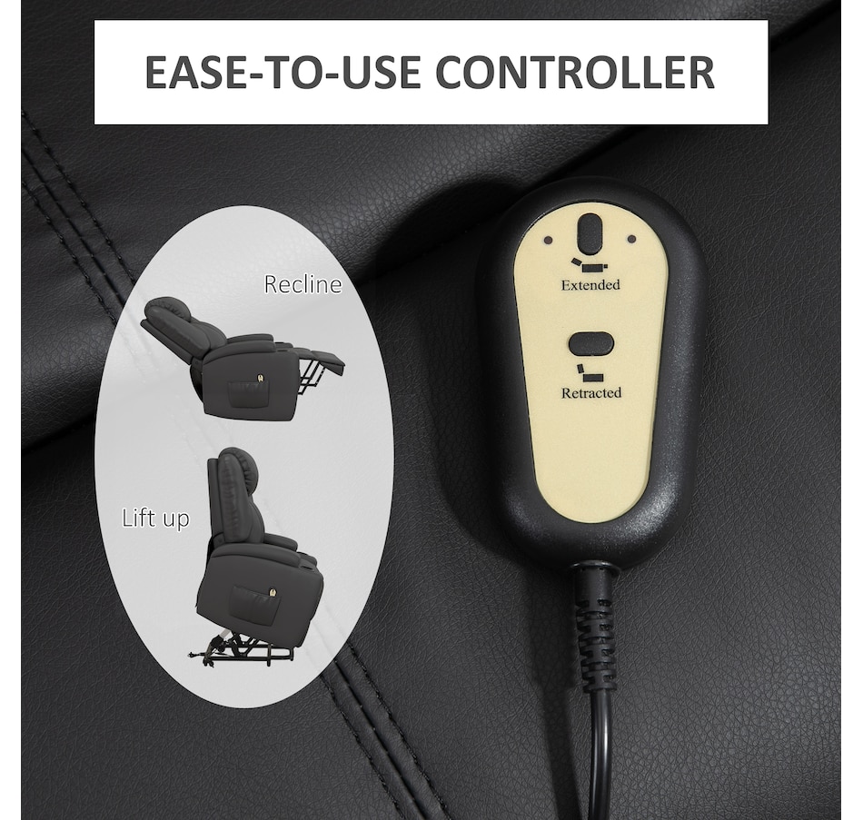 Image 937961_ALTMORE14.jpg, Product 937-961 / Price $539.99 - $569.99, HOMCOM Power Lift Recliner Leather Recliner Chair with Remote Control from HOMCOM on TSC.ca's Home & Garden department