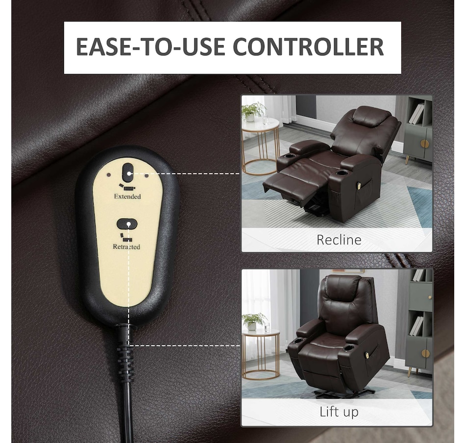 Image 937961_ALTMORE22.jpg, Product 937-961 / Price $539.99 - $569.99, HOMCOM Power Lift Recliner Leather Recliner Chair with Remote Control from HOMCOM on TSC.ca's Home & Garden department