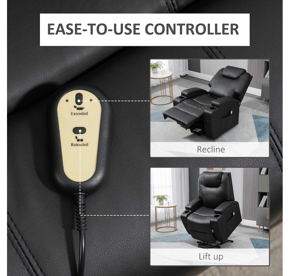 Image 937961_ALTMORE5.jpg, Product 937-961 / Price $539.99 - $569.99, HOMCOM Power Lift Recliner Leather Recliner Chair with Remote Control from HOMCOM on TSC.ca's Home & Garden department