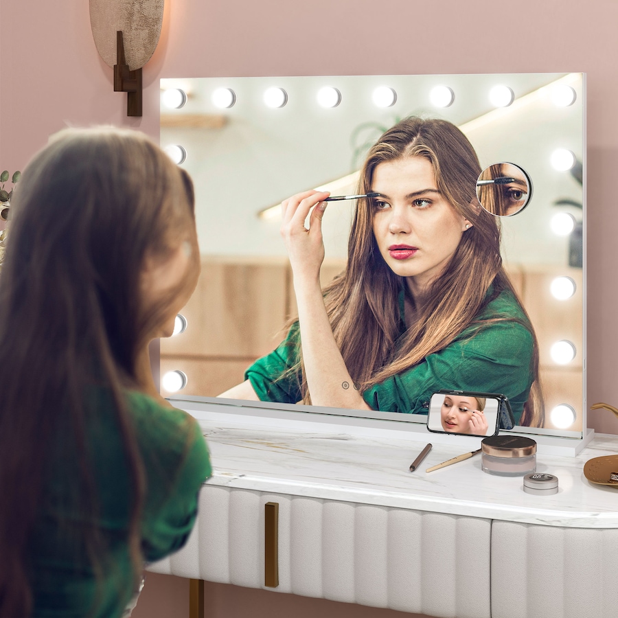 Image 937965_ALTMORE1.jpg, Product 937-965 / Price $92.99 - $134.99, HOMCOM Hollywood Makeup Mirror with Lights, Vanity Mirror from HOMCOM on TSC.ca's Beauty department