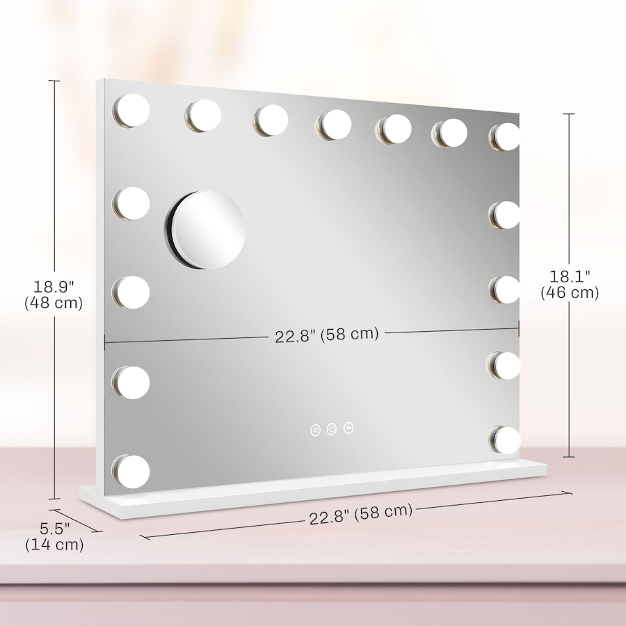 Image 937965_ALTMORE11.jpg, Product 937-965 / Price $92.99 - $134.99, HOMCOM Hollywood Makeup Mirror with Lights, Vanity Mirror from HOMCOM on TSC.ca's Beauty department