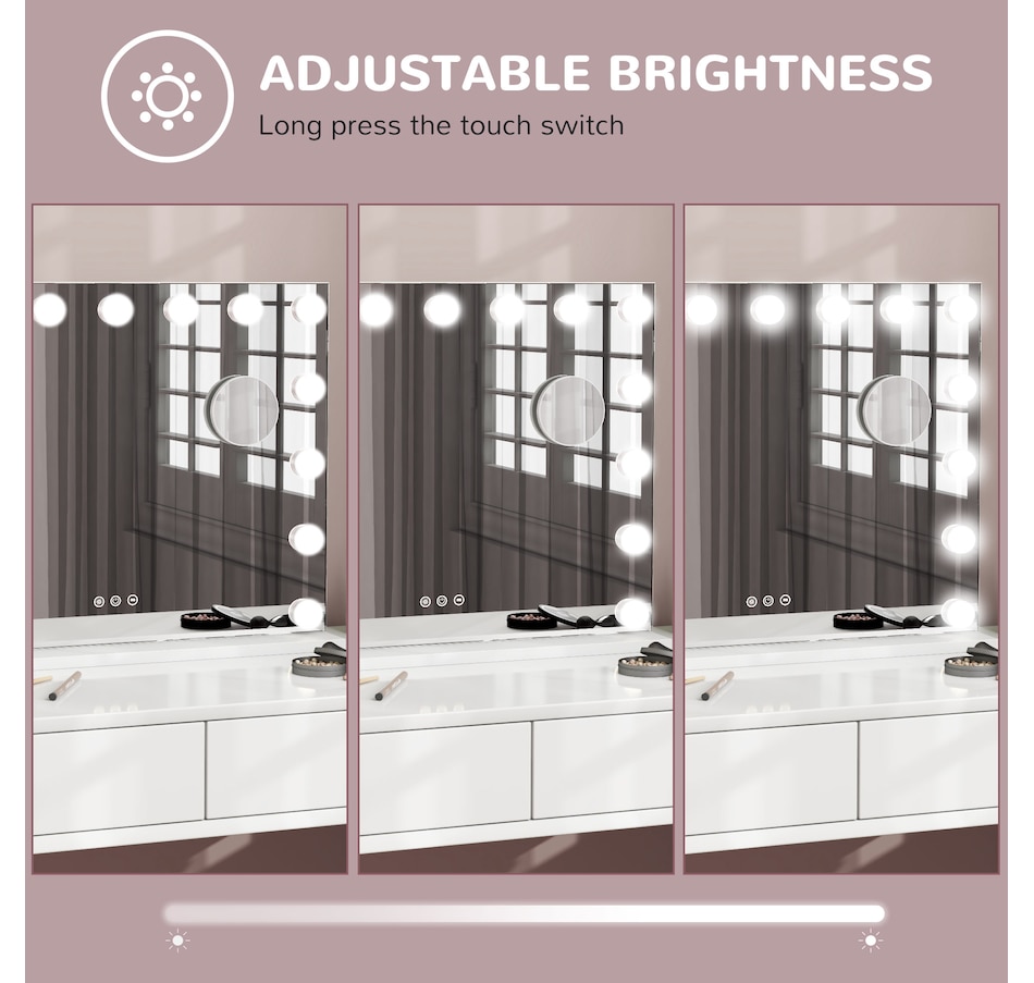 Image 937965_ALTMORE14.jpg, Product 937-965 / Price $84.99 - $134.99, HOMCOM Hollywood Makeup Mirror with Lights, Vanity Mirror from HOMCOM on TSC.ca's Beauty department