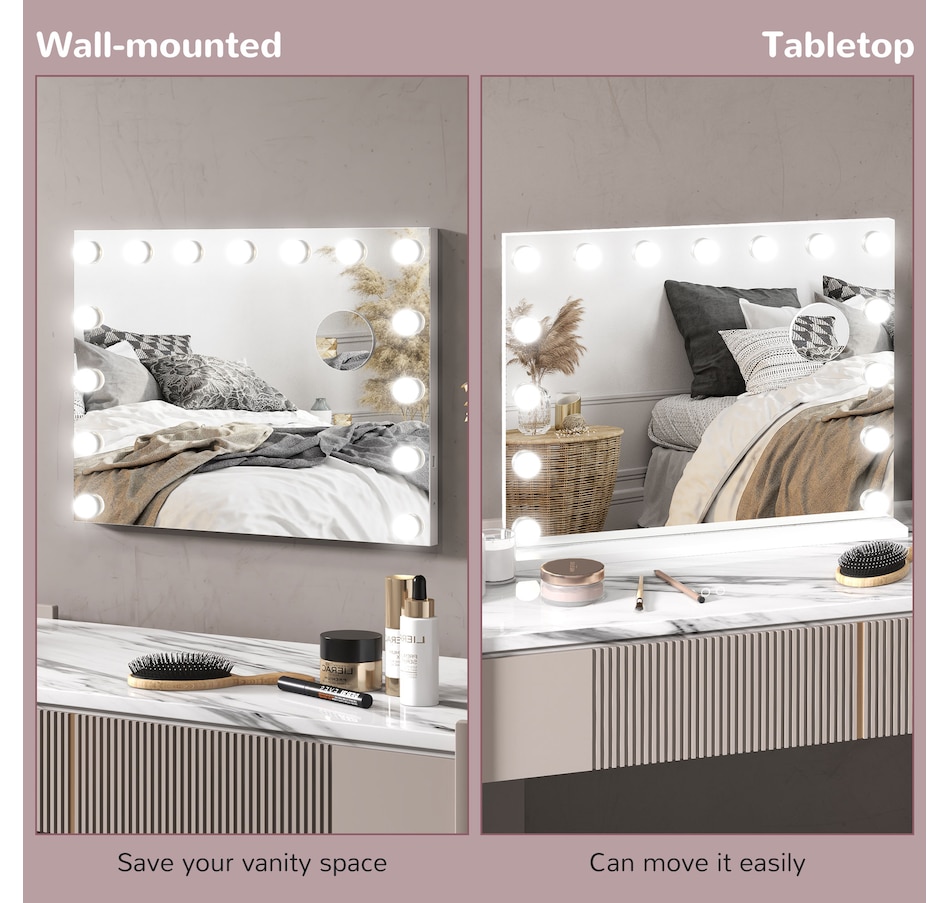 Image 937965_ALTMORE16.jpg, Product 937-965 / Price $84.99 - $134.99, HOMCOM Hollywood Makeup Mirror with Lights, Vanity Mirror from HOMCOM on TSC.ca's Beauty department