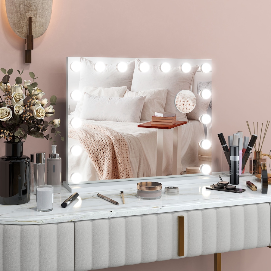 Image 937965_ALTMORE17.jpg, Product 937-965 / Price $92.99 - $134.99, HOMCOM Hollywood Makeup Mirror with Lights, Vanity Mirror from HOMCOM on TSC.ca's Beauty department