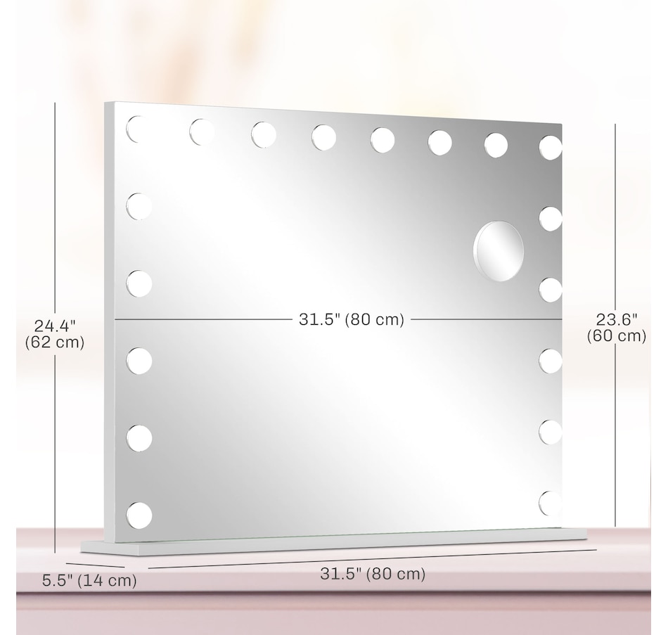 Image 937965_ALTMORE2.jpg, Product 937-965 / Price $84.99 - $134.99, HOMCOM Hollywood Makeup Mirror with Lights, Vanity Mirror from HOMCOM on TSC.ca's Beauty department