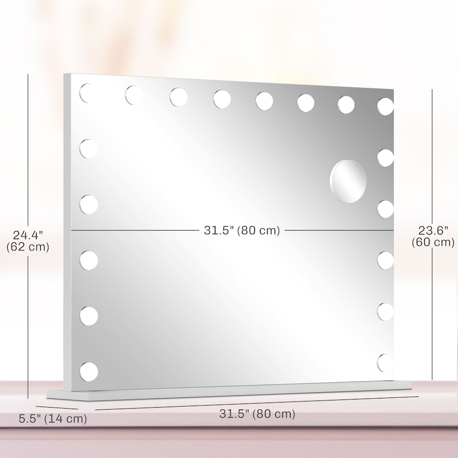Image 937965_ALTMORE2.jpg, Product 937-965 / Price $92.99 - $134.99, HOMCOM Hollywood Makeup Mirror with Lights, Vanity Mirror from HOMCOM on TSC.ca's Beauty department