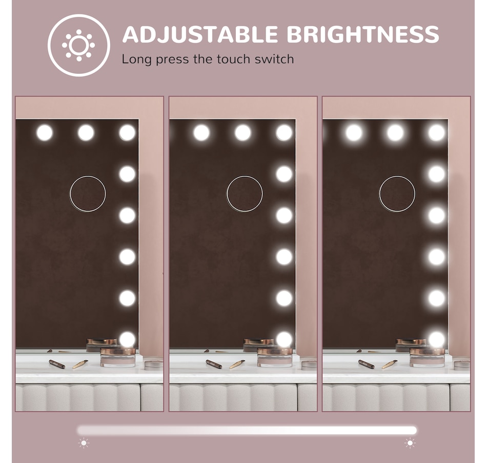 Image 937965_ALTMORE5.jpg, Product 937-965 / Price $84.99 - $134.99, HOMCOM Hollywood Makeup Mirror with Lights, Vanity Mirror from HOMCOM on TSC.ca's Beauty department