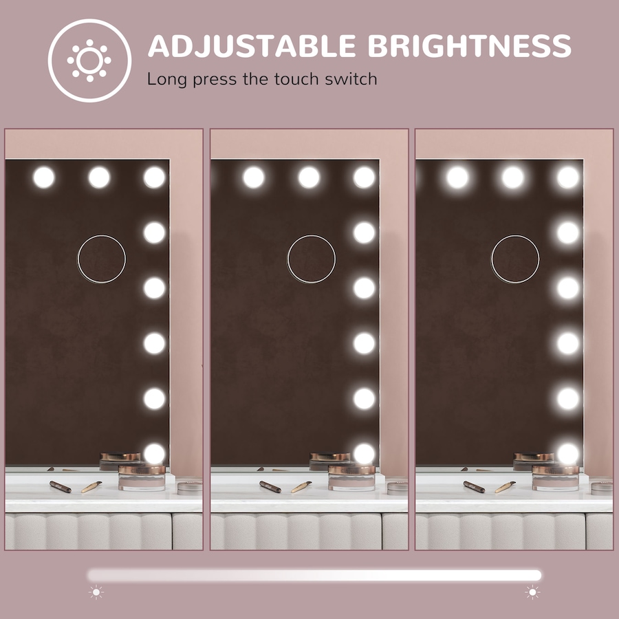 Image 937965_ALTMORE5.jpg, Product 937-965 / Price $92.99 - $134.99, HOMCOM Hollywood Makeup Mirror with Lights, Vanity Mirror from HOMCOM on TSC.ca's Beauty department