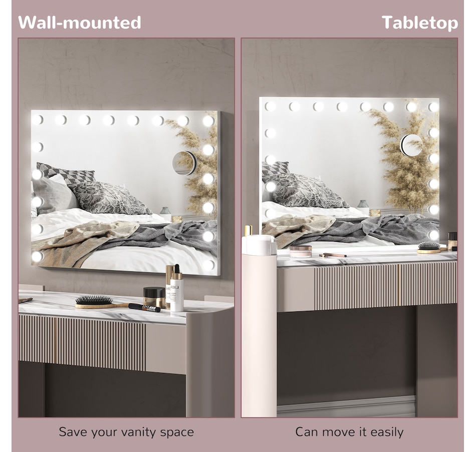 Image 937965_ALTMORE7.jpg, Product 937-965 / Price $84.99 - $134.99, HOMCOM Hollywood Makeup Mirror with Lights, Vanity Mirror from HOMCOM on TSC.ca's Beauty department