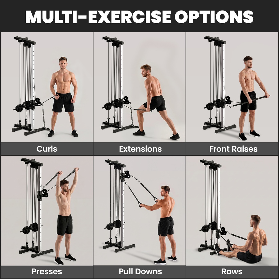 Image 937969_ALTMORE10.jpg, Product 937-969 / Price $209.99, Soozier Wall Mount Cable Station with 15 Positions Adjustable Dual Pulleys from Soozier on TSC.ca's Health & Fitness department