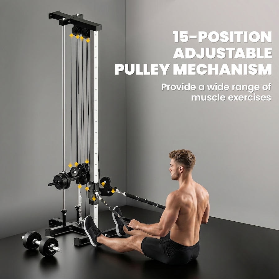 Image 937969_ALTMORE12.jpg, Product 937-969 / Price $209.99, Soozier Wall Mount Cable Station with 15 Positions Adjustable Dual Pulleys from Soozier on TSC.ca's Health & Fitness department