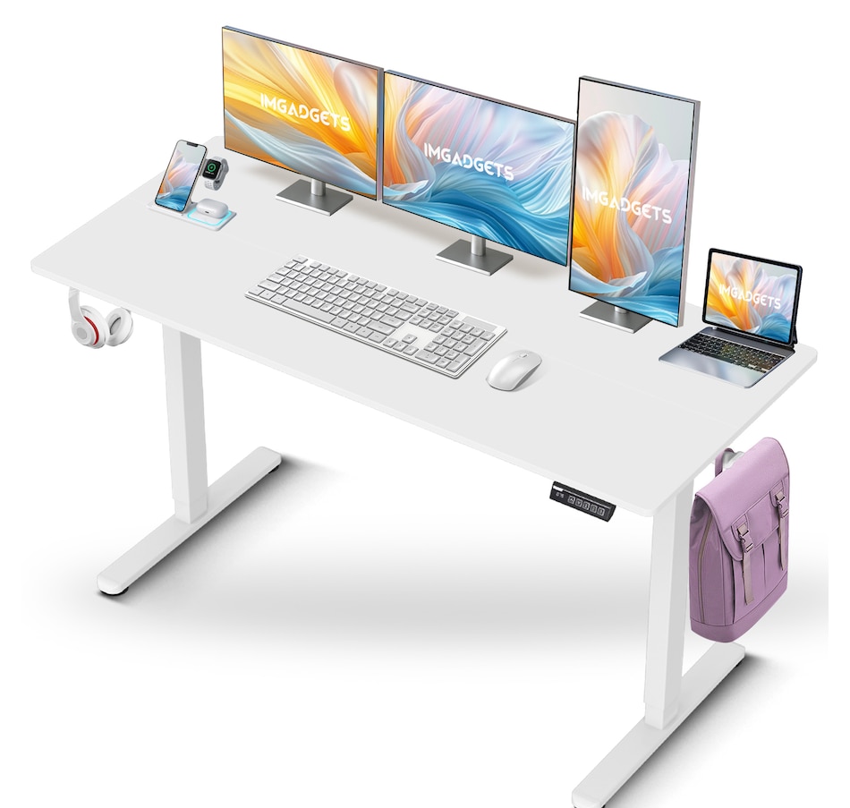 Image 937985_ST04.jpg, Product 937-985 / Price $199.99, IMGadgets 55'' x 24'' Ergonomic Electric Sit-Stand Desk for Large Workspace from IMGadgets on TSC.ca's Home & Garden department