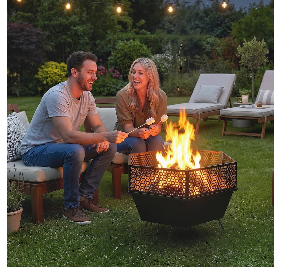Image 938013_ALTMORE1.jpg, Product 938-013 / Price $89.99, Outdoor Fire Pit with Fire Poker, Foldable Wood Burning Firepits, Black from Outsunny on TSC.ca's department