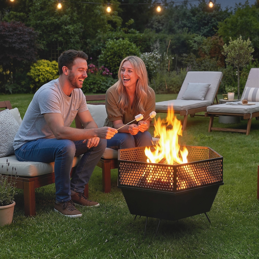 Image 938013_ALTMORE1.jpg, Product 938-013 / Price $94.99, Outdoor Fire Pit with Fire Poker, Foldable Wood Burning Firepits, Black from Outsunny on TSC.ca's department