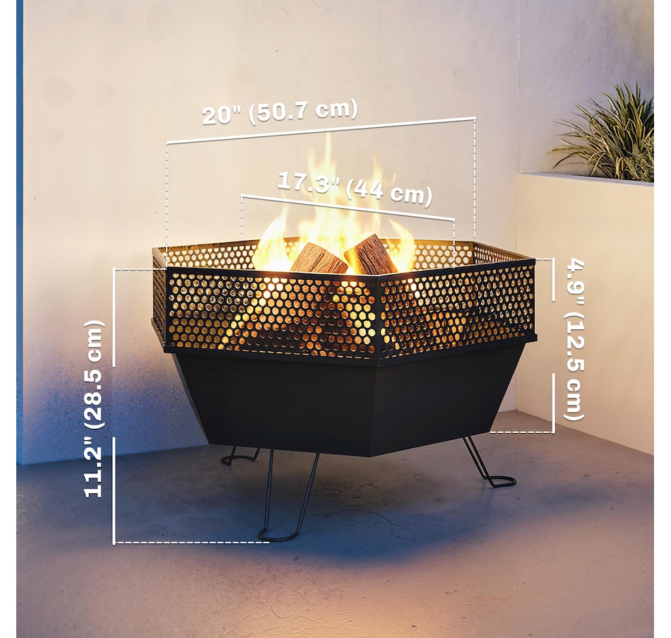 Image 938013_ALTMORE2.jpg, Product 938-013 / Price $89.99, Outdoor Fire Pit with Fire Poker, Foldable Wood Burning Firepits, Black from Outsunny on TSC.ca's department