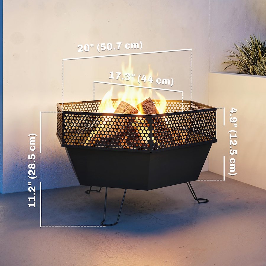 Image 938013_ALTMORE2.jpg, Product 938-013 / Price $94.99, Outdoor Fire Pit with Fire Poker, Foldable Wood Burning Firepits, Black from Outsunny on TSC.ca's department