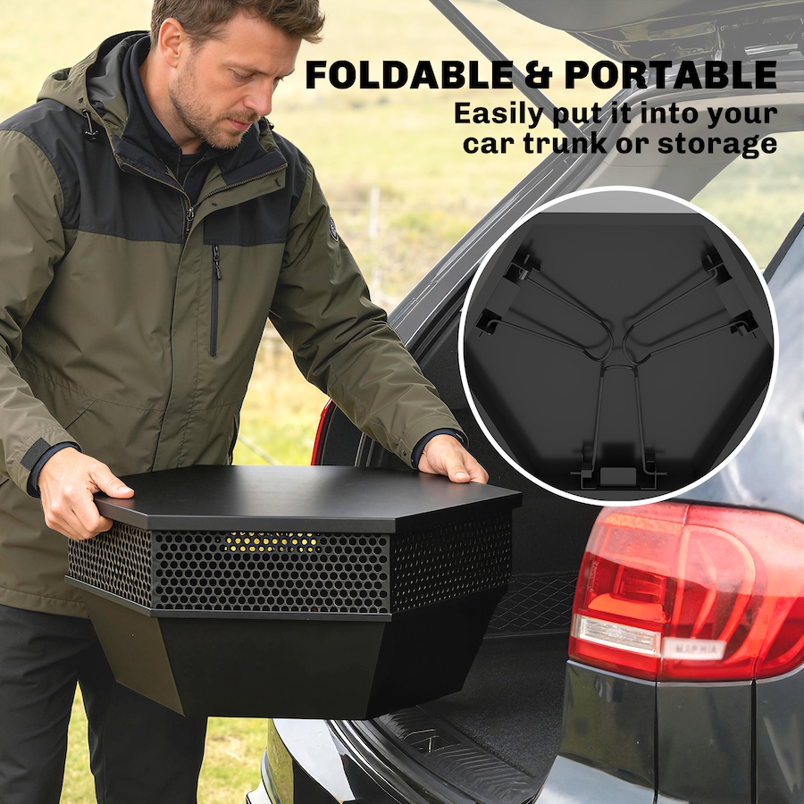 Image 938013_ALTMORE3.jpg, Product 938-013 / Price $94.99, Outdoor Fire Pit with Fire Poker, Foldable Wood Burning Firepits, Black from Outsunny on TSC.ca's department