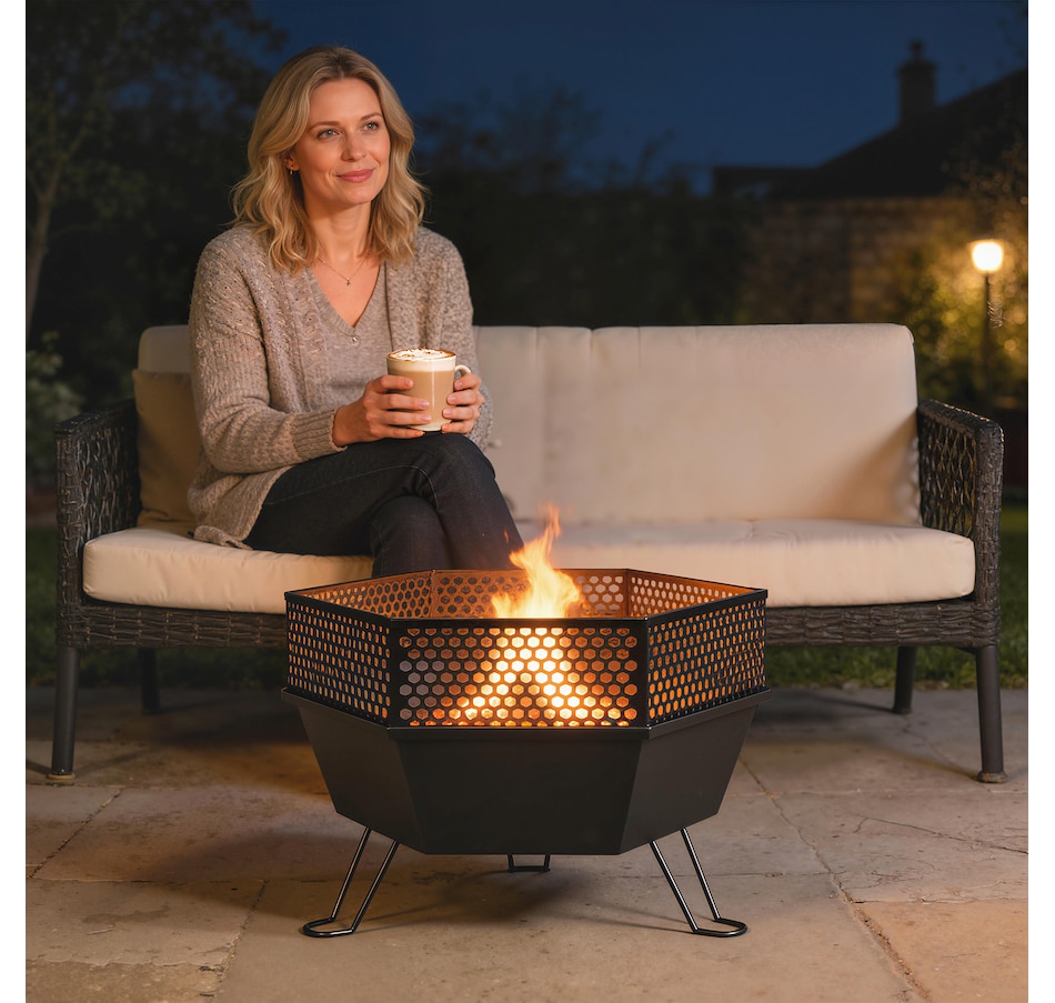 Image 938013_ALTMORE8.jpg, Product 938-013 / Price $89.99, Outdoor Fire Pit with Fire Poker, Foldable Wood Burning Firepits, Black from Outsunny on TSC.ca's department
