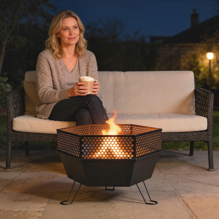 Image 938013_ALTMORE8.jpg, Product 938-013 / Price $94.99, Outdoor Fire Pit with Fire Poker, Foldable Wood Burning Firepits, Black from Outsunny on TSC.ca's department