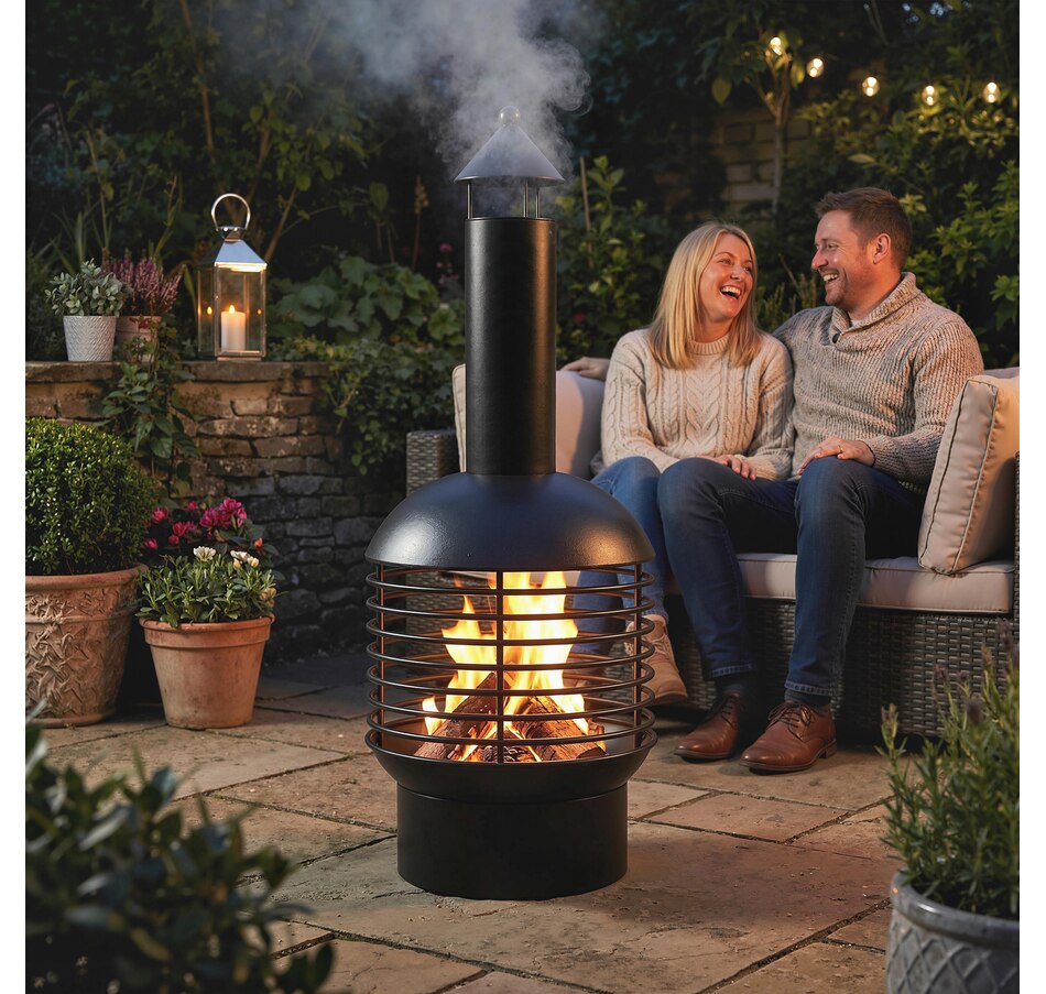 Image 938014_ALTMORE1.jpg, Product 938-014 / Price $139.99, Outsunny Outdoor Fire Pit, Portable Wood Burning Firepit with Poker, Black from Outsunny on TSC.ca's department