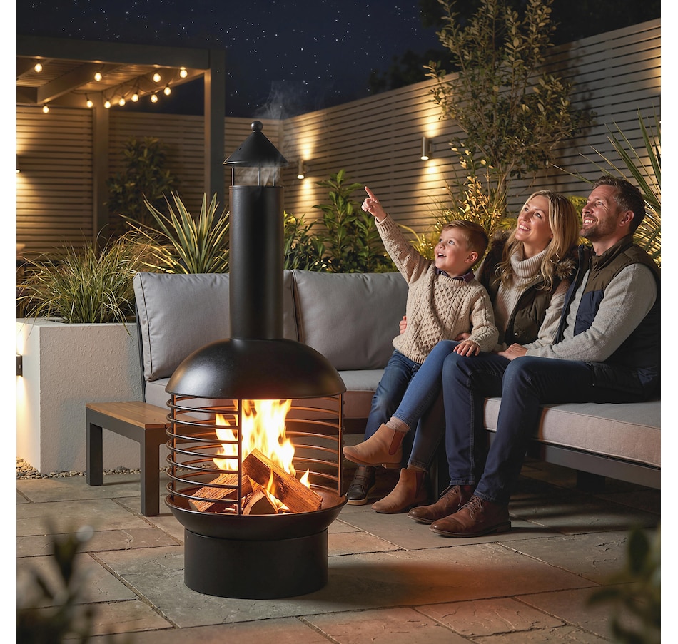 Image 938014_ALTMORE6.jpg, Product 938-014 / Price $139.99, Outsunny Outdoor Fire Pit, Portable Wood Burning Firepit with Poker, Black from Outsunny on TSC.ca's department