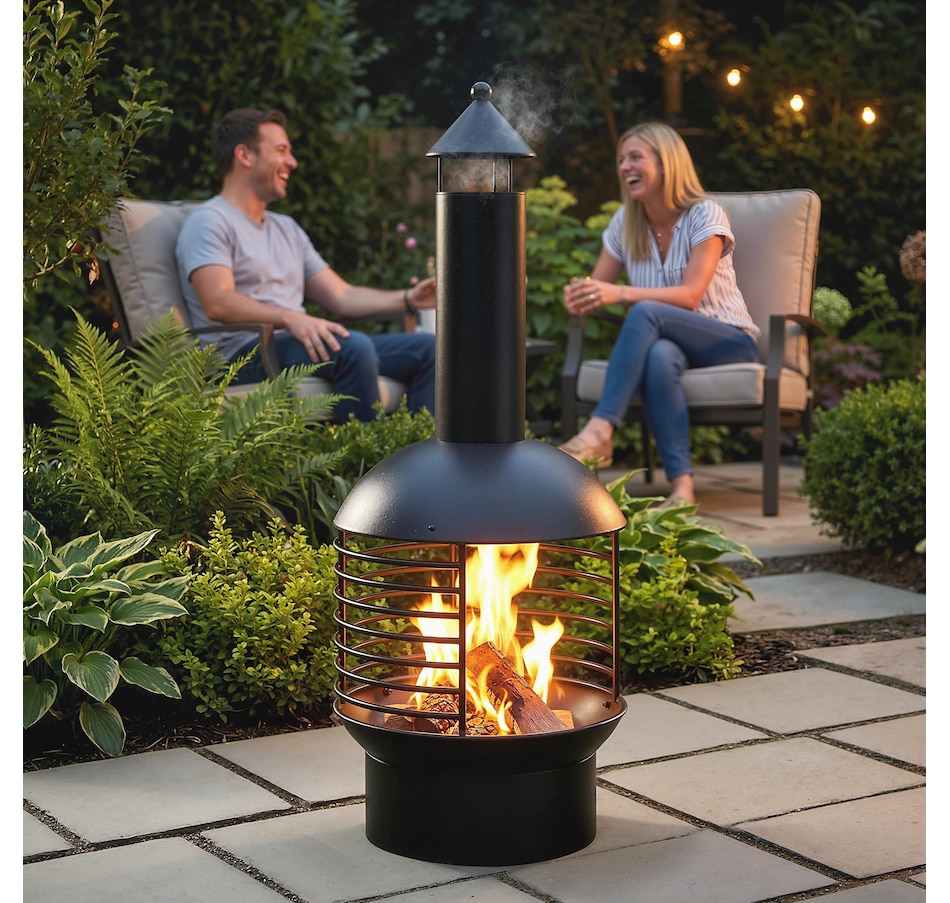 Image 938014_ALTMORE7.jpg, Product 938-014 / Price $139.99, Outsunny Outdoor Fire Pit, Portable Wood Burning Firepit with Poker, Black from Outsunny on TSC.ca's department