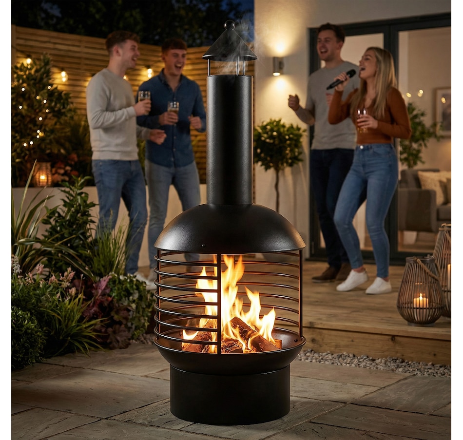 Image 938014_ALTMORE8.jpg, Product 938-014 / Price $139.99, Outsunny Outdoor Fire Pit, Portable Wood Burning Firepit with Poker, Black from Outsunny on TSC.ca's department
