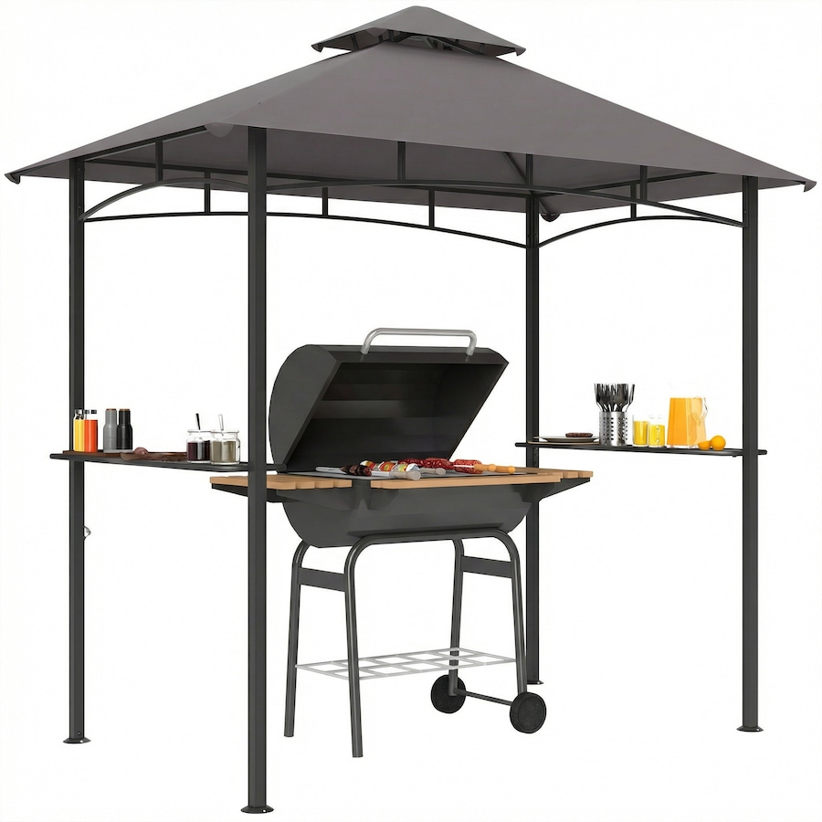 Image 938021.jpg, Product 938-021 / Price $119.99, Outsunny 8' x 5' BBQ Grill Gazebo Tent for Outdoor Sun Shade, Dark Grey from Outsunny on TSC.ca's Home & Garden department