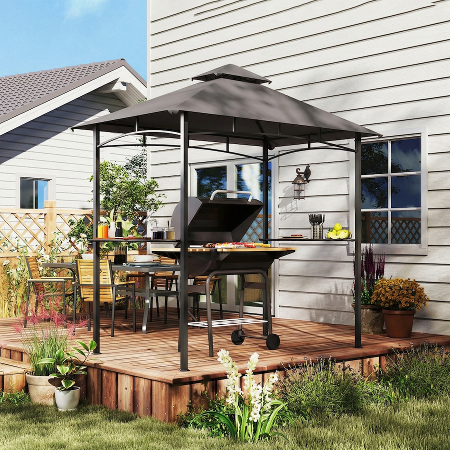 Image 938021_ALTMORE1.jpg, Product 938-021 / Price $119.99, Outsunny 8' x 5' BBQ Grill Gazebo Tent for Outdoor Sun Shade, Dark Grey from Outsunny on TSC.ca's Home & Garden department