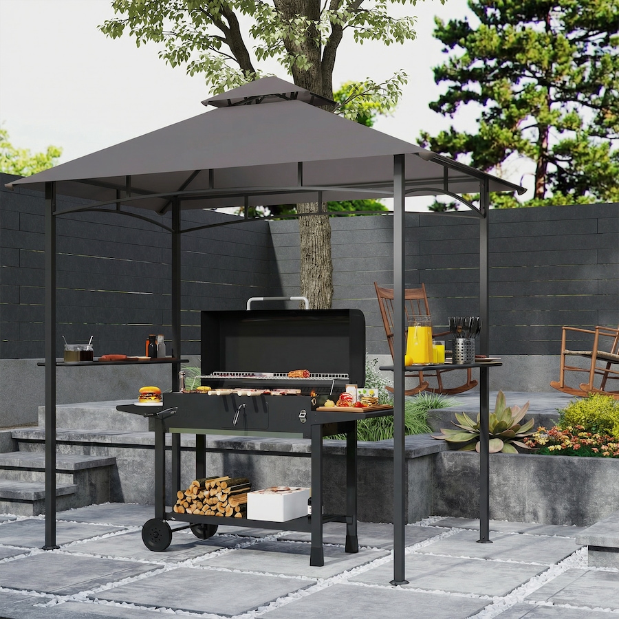 Image 938021_ALTMORE6.jpg, Product 938-021 / Price $119.99, Outsunny 8' x 5' BBQ Grill Gazebo Tent for Outdoor Sun Shade, Dark Grey from Outsunny on TSC.ca's Home & Garden department