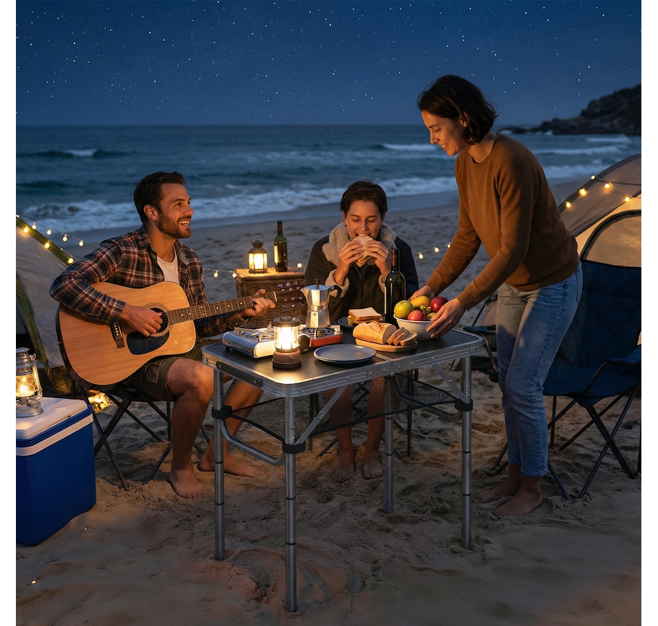 Image 938037_ALTMORE8.jpg, Product 938-037 / Price $49.99, Outsunny 2ft Folding Camping Table, Picnic Table with Storage Layer, Black from Outsunny on TSC.ca's Health & Fitness department