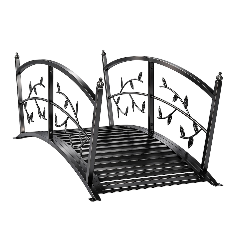 Image 938048.jpg, Product 938-048 / Price $124.99, Outsunny 4 FT Metal Garden Bridge with Safety Railings, Outdoor Bridge from Outsunny on TSC.ca's Home & Garden department