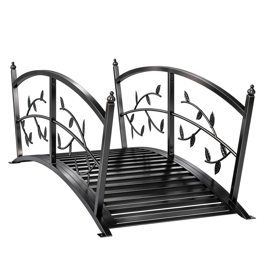 Image 938048.jpg, Product 938-048 / Price $139.99, Outsunny 4 FT Metal Garden Bridge with Safety Railings, Outdoor Bridge from Outsunny on TSC.ca's Home & Garden department