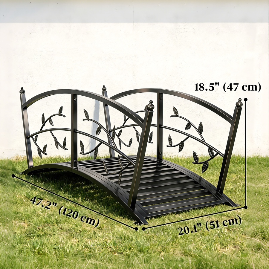 Image 938048_ALTMORE2.jpg, Product 938-048 / Price $139.99, Outsunny 4 FT Metal Garden Bridge with Safety Railings, Outdoor Bridge from Outsunny on TSC.ca's Home & Garden department