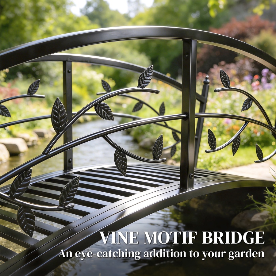 Image 938048_ALTMORE3.jpg, Product 938-048 / Price $139.99, Outsunny 4 FT Metal Garden Bridge with Safety Railings, Outdoor Bridge from Outsunny on TSC.ca's Home & Garden department