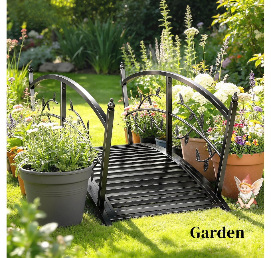 Image 938048_ALTMORE6.jpg, Product 938-048 / Price $124.99, Outsunny 4 FT Metal Garden Bridge with Safety Railings, Outdoor Bridge from Outsunny on TSC.ca's Home & Garden department