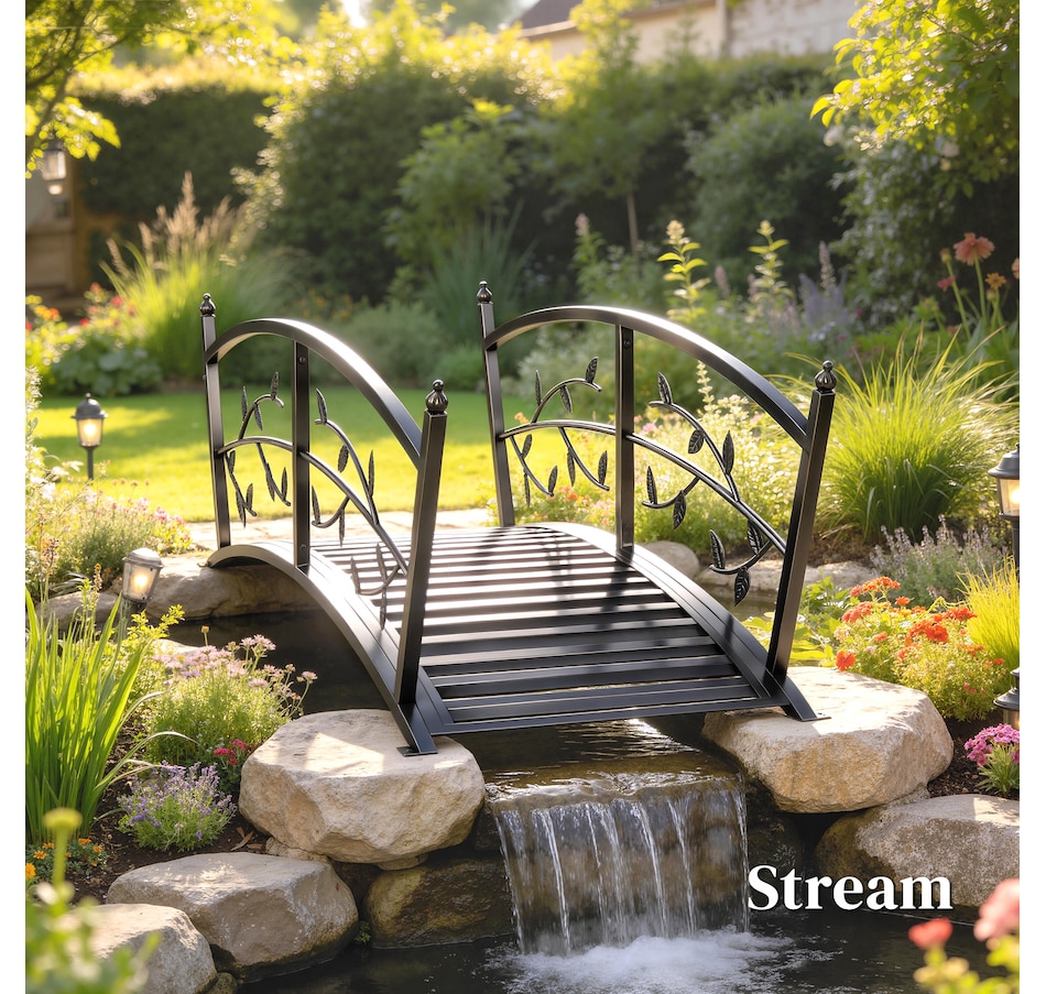 Image 938048_ALTMORE7.jpg, Product 938-048 / Price $124.99, Outsunny 4 FT Metal Garden Bridge with Safety Railings, Outdoor Bridge from Outsunny on TSC.ca's Home & Garden department