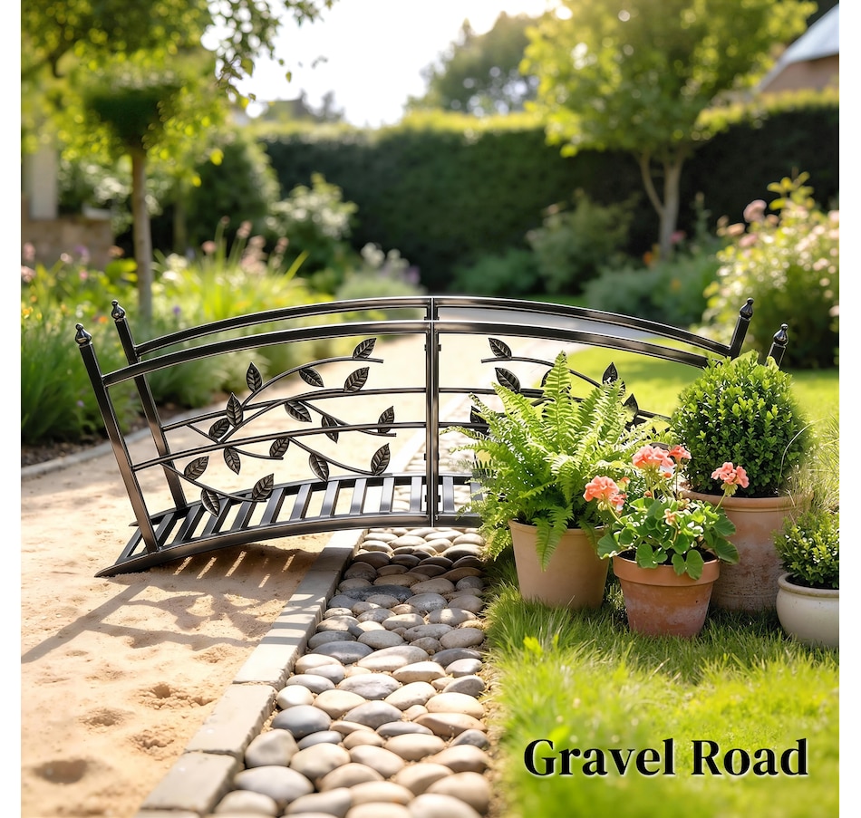 Image 938048_ALTMORE8.jpg, Product 938-048 / Price $124.99, Outsunny 4 FT Metal Garden Bridge with Safety Railings, Outdoor Bridge from Outsunny on TSC.ca's Home & Garden department