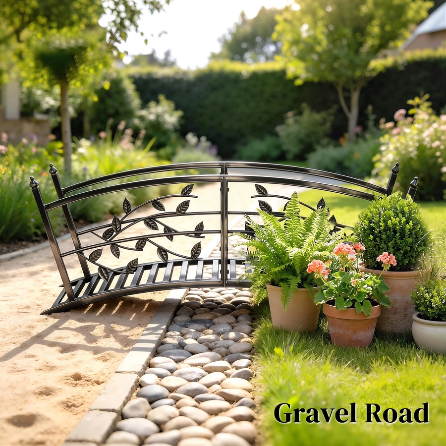 Image 938048_ALTMORE8.jpg, Product 938-048 / Price $139.99, Outsunny 4 FT Metal Garden Bridge with Safety Railings, Outdoor Bridge from Outsunny on TSC.ca's Home & Garden department