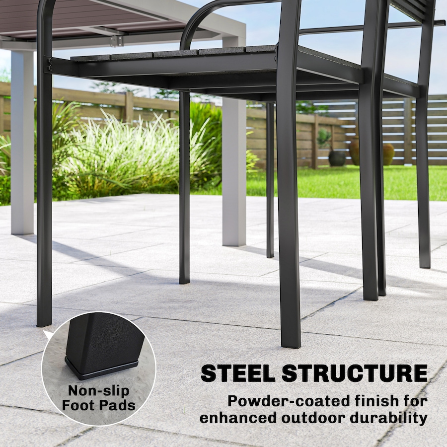 Image 938063_ALTMORE6.jpg, Product 938-063 / Price $194.99, Outsunny Patio Chairs Set of 4, Stackable Outdoor Dining Chairs, Black from Outsunny on TSC.ca's Home & Garden department