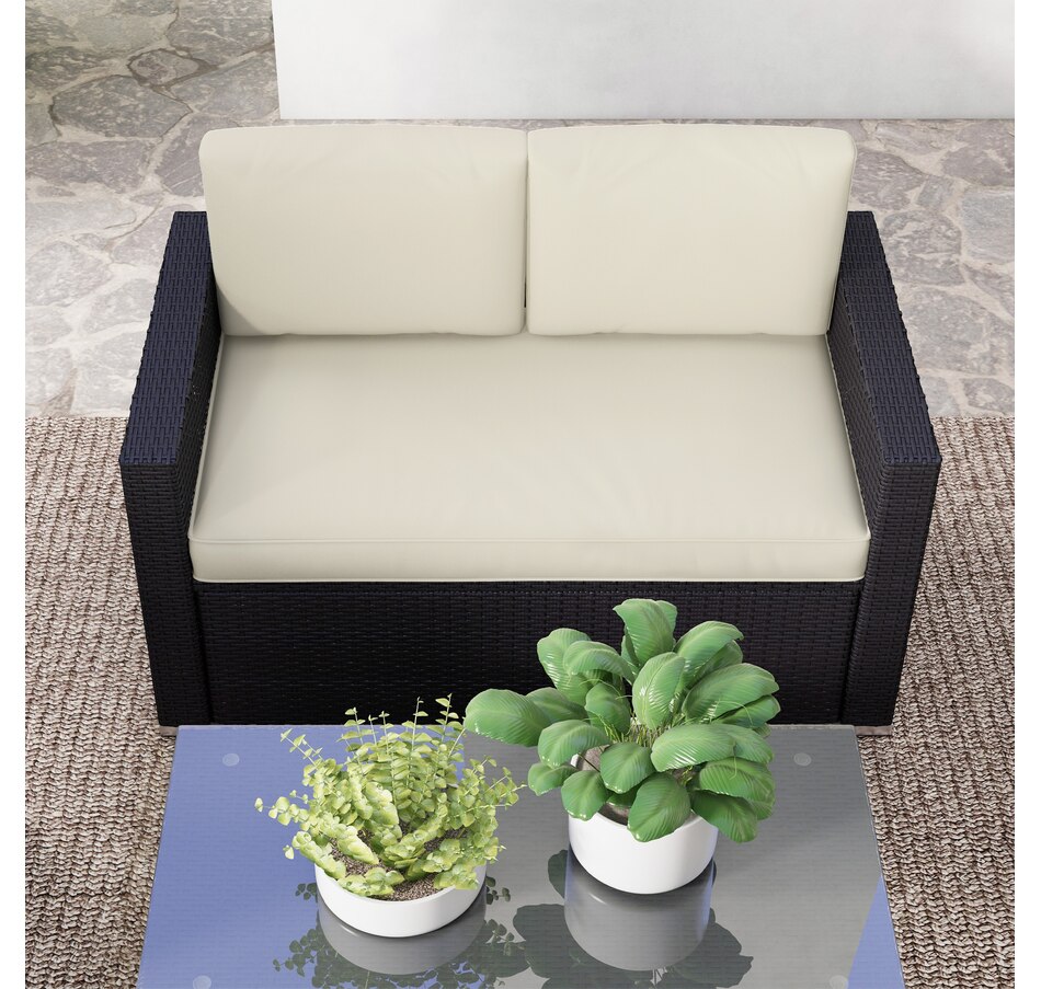 Image 938069_ALTMORE7.jpg, Product 938-069 / Price $539.99, Outsunny 4 Pieces Rattan Patio Furniture Set with Cushions for Porch Garden from Outsunny on TSC.ca's Home & Garden department