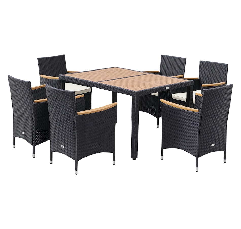 Image 938072.jpg, Product 938-072 / Price $589.99, Outsunny 7 Pieces Outdoor Dining Set for 6, Patio Furniture Set from Outsunny on TSC.ca's Home & Garden department