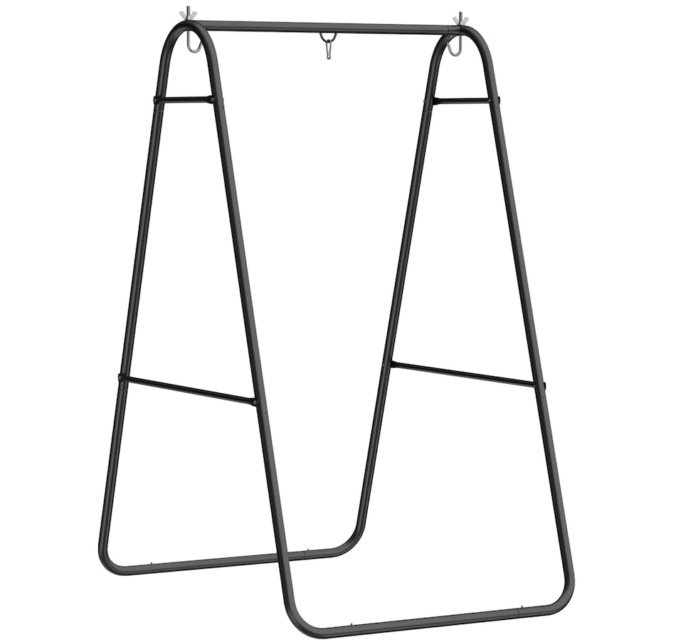 Image 938077.jpg, Product 938-077 / Price $82.99, Outsunny Hanging Hammock Stand,Hammock Chair Stand Only, 330 LBS, Black from Outsunny on TSC.ca's Home & Garden department