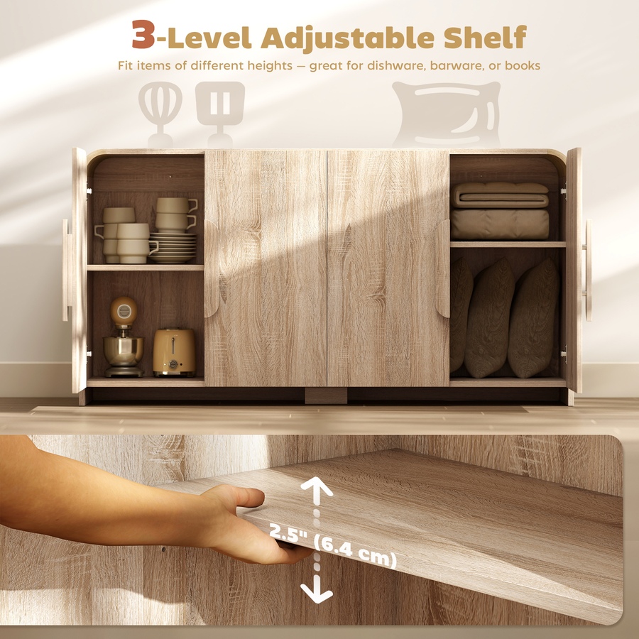 Image 938094_ALTMORE4.jpg, Product 938-094 / Price $279.99, HOMCOM Sideboard Cabinet, 62" Modern Buffet Cabinet with Soft-Close Doors from HOMCOM on TSC.ca's Home & Garden department