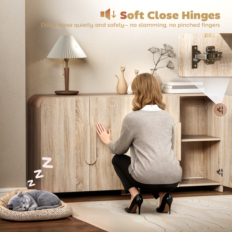 Image 938094_ALTMORE5.jpg, Product 938-094 / Price $279.99, HOMCOM Sideboard Cabinet, 62" Modern Buffet Cabinet with Soft-Close Doors from HOMCOM on TSC.ca's Home & Garden department