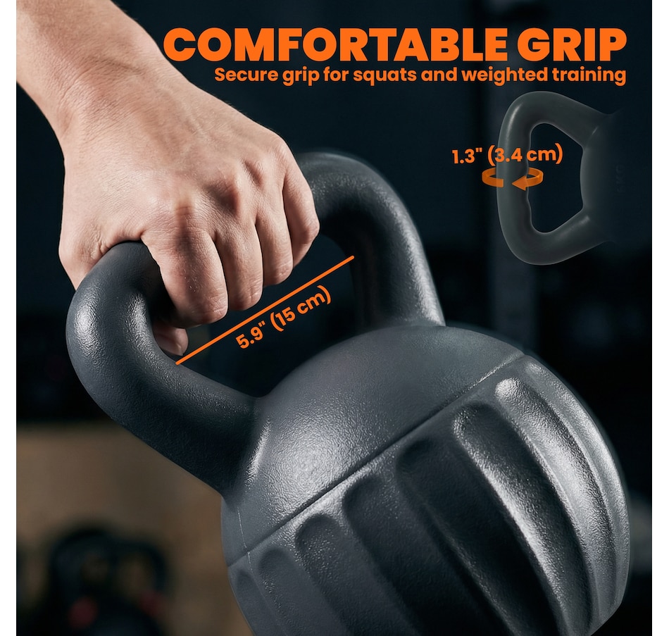 Image 938096_ALTMORE30.jpg, Product 938-096 / Price $33.99 - $52.99, Soozier Kettlebell, 13 lbs/18 lbs/22 lbs Kettle Bell with Non-Slip Handle from Soozier on TSC.ca's Health & Fitness department